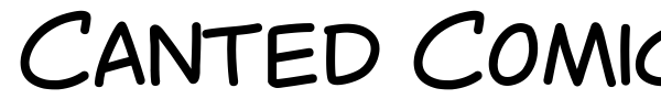 Canted Comic font preview